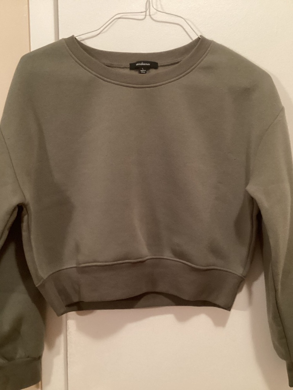 Women’s crop pullover sweatshirt (L)